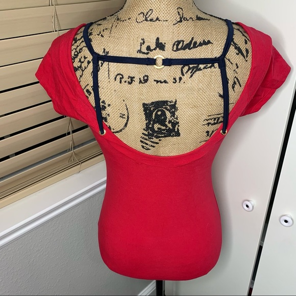 Armani Exchange Strap Cap Sleeved T-Shirt - Picture 8 of 13